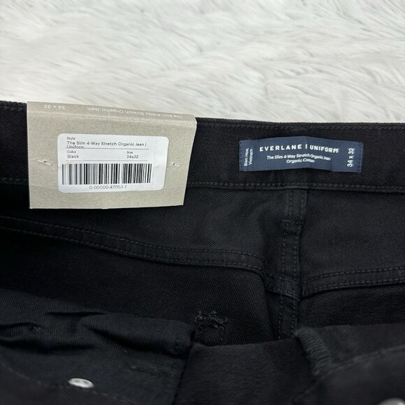 Everlane Uniform Men’s NWT Black The Slim 4-Way Stretch Designer Jean W34/L32 - Picture 5 of 11